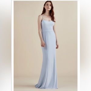 Amsale Lucille Ice Blue Bridesmaid Dress